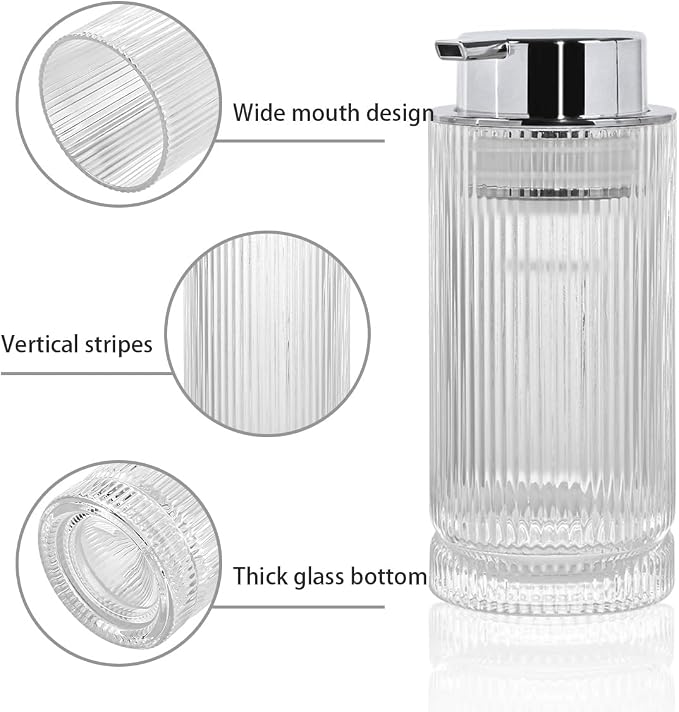 14 Oz Foaming Soap Dispenser, Refillable Foam Pump Bottle Lotion Container - Image 6