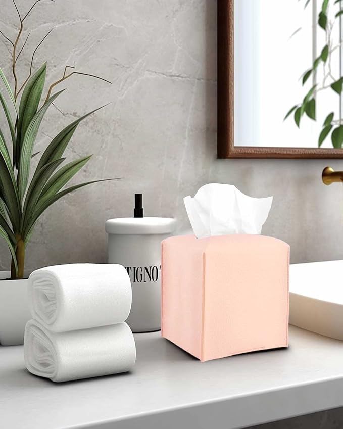 Pink Tissue Box Cover Leather – - Image 4
