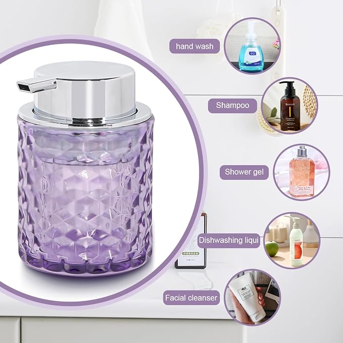 10 Oz Glass Hand Soap Dispenser - Image 5