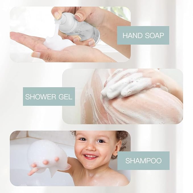 Travel Foam Pump Bottle - 2oz Empty Foaming Soap Dispenser - Image 4