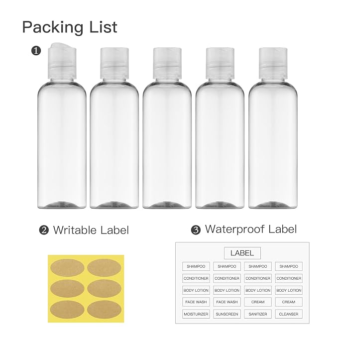 Travel Bottles for Toiletries 3.4 oz - Image 5