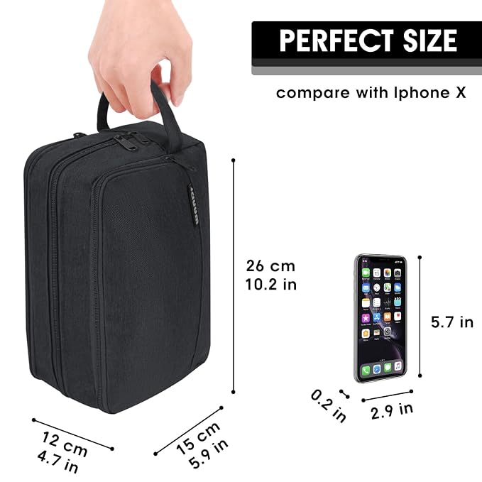 Toiletry Bag for Men Hanging Dopp Kit Water Resistant Shaving Bag Small - Image 2