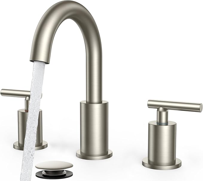 FORIOUS Brushed Nickel Bathroom Faucet 3 Hole by FORIOUS