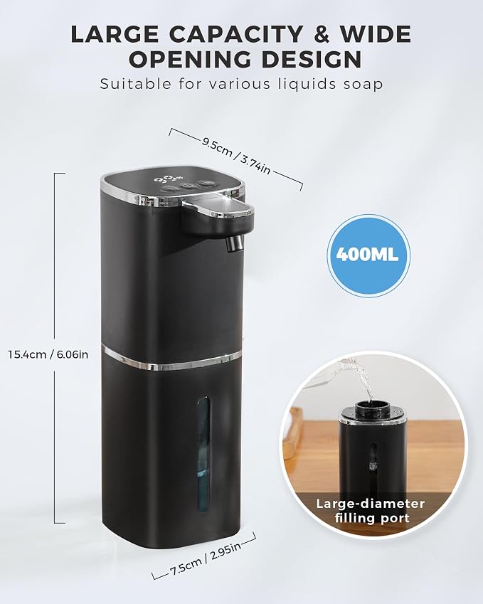 Automatic Foaming Soap Dispenser Touchless, USB Rechargeable Smart Hand Soap - Image 2