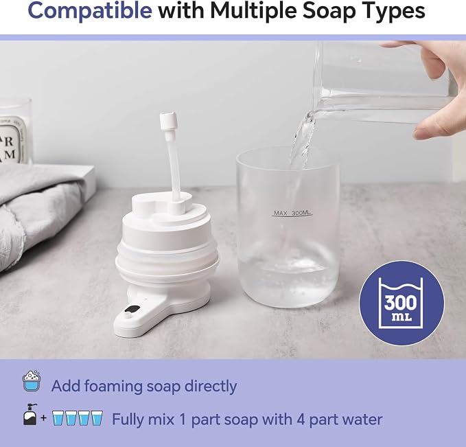 Automatic Soap Dispenser Touchless, Rechargeable Foam Hand Soap Dispenser - Image 4