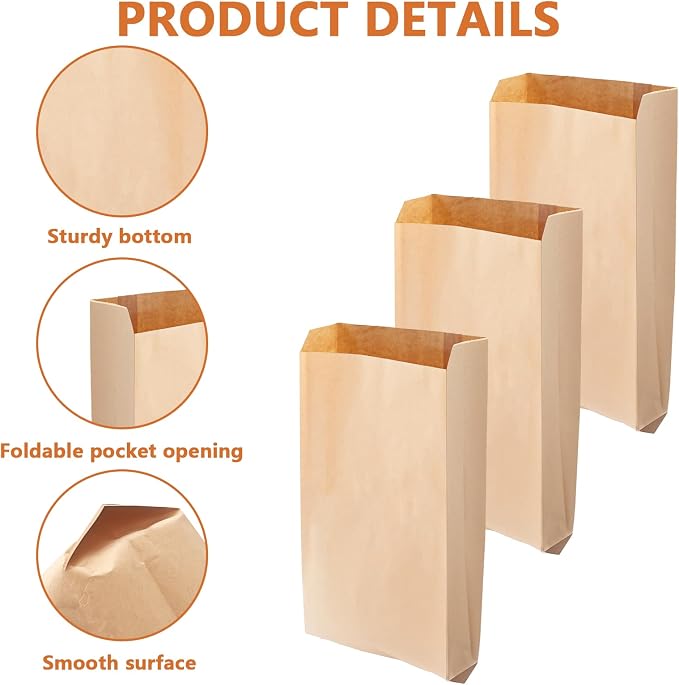 100 PCS Wax Paper Bags, 7.5 x 10 Inch, Suitable - Image 3