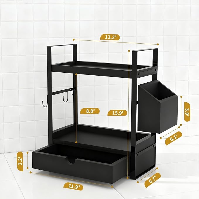 2-Tired Bathroom Counter Organizers and Storage, Coffee Bar Organizer - Image 3