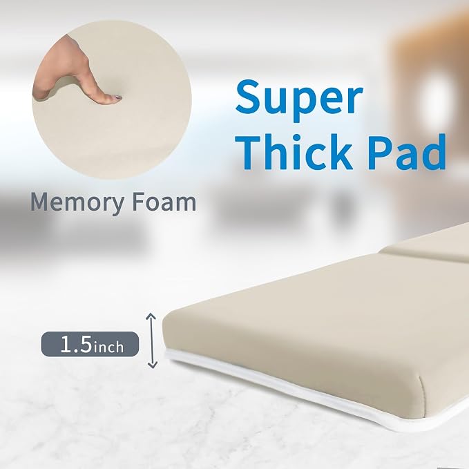 JJGoo Bath Kneeler with Elbow Rest Pad Set, 1.5 inch Kneeling Pad Mat - Image 4