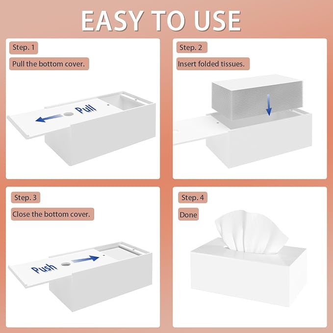 SILUT Acrylic Tissue Box Cover, Tissue Box Cover Rectangle, Modern Tissue Box - Image 9