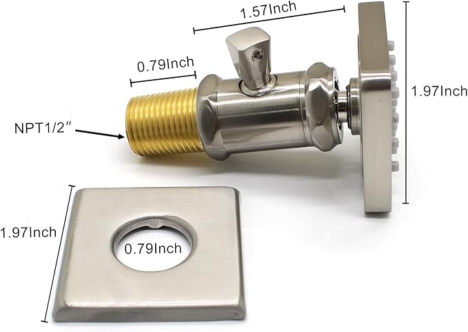 Solid Brass Shower Body Spray Massage Nozzle Wall Jets, Flow Can Be Controlled - Image 5