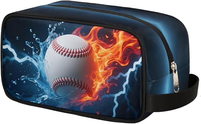 Abstract Fire Water Baseball Kids Toiletry Bag by Unknown