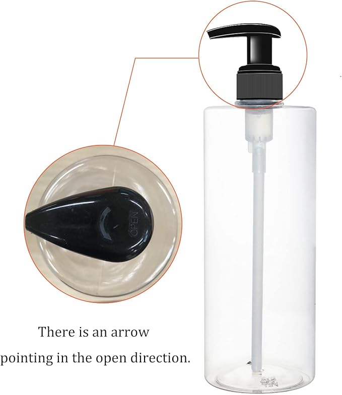6 Pack 16 oz Plastic Pump Dispenser Bottles - Image 2