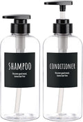 Shampoo and Conditioner Bottles, Segbeauty 2 Pack 16.9oz Refillable Shampoo by Segbeauty
