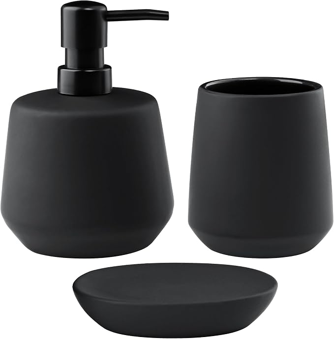 Navaris Ceramic Bathroom Sink Accessories Set - Image 8
