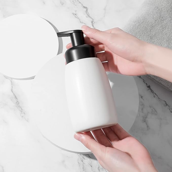Foaming Hand Soap Dispenser Ceramic Jar Foam Dish Soap Dispenser by UUJOLY