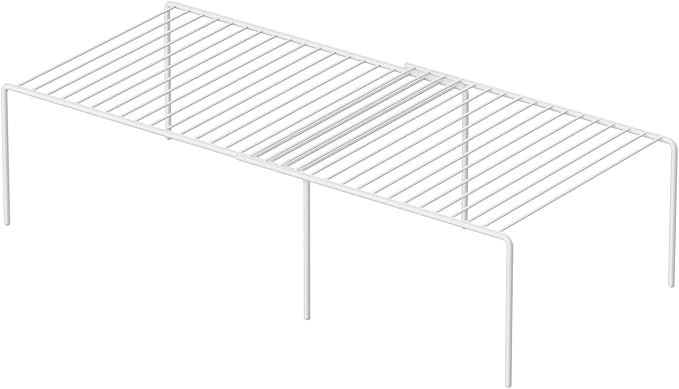 iPEGTOP Expandable Freezer Cabinet Storage Shelf, 2 Pieces Rustproof Spice Rack - Image 8