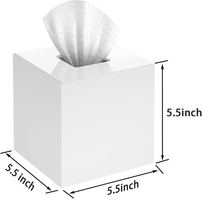 Tissue Box Cover Square, Modern Acrylic Tissues Holder, Facial Tissue Holder - Image 8