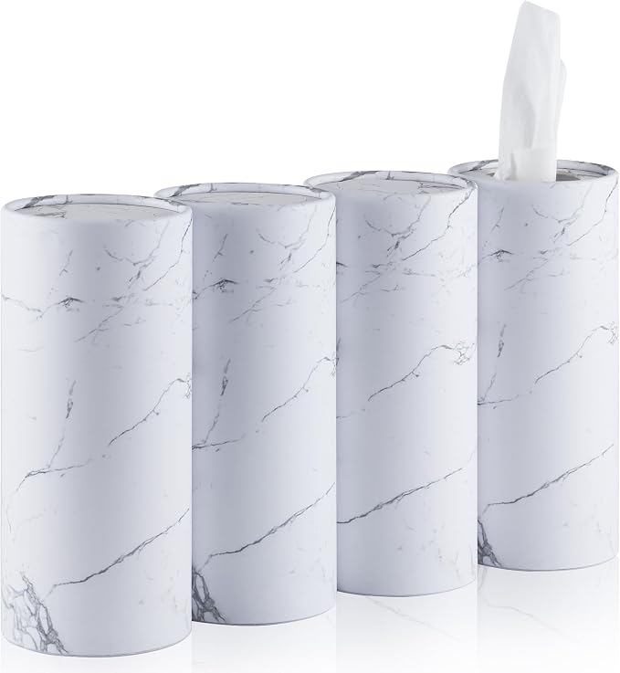 SINGARO Car Tissue Holder, 4 Pack Car Cup Holder Facial Tissues by SINGARO