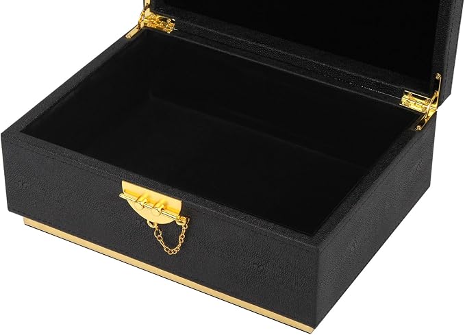 HofferRuffer Elegant Faux Leather Decorative Box, Storage Jewelry Box Organizer - Image 5