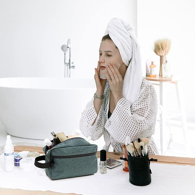 Travel Toiletry Bag for Women and Men, Water-resistant Shaving Bag for - Image 4