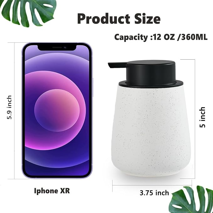 12Oz Ceramic Liquid Soap Dispenser - Image 5