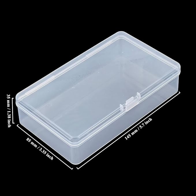 19 Pack Rectangular Clear Plastic Storage Containers Box - Image 2