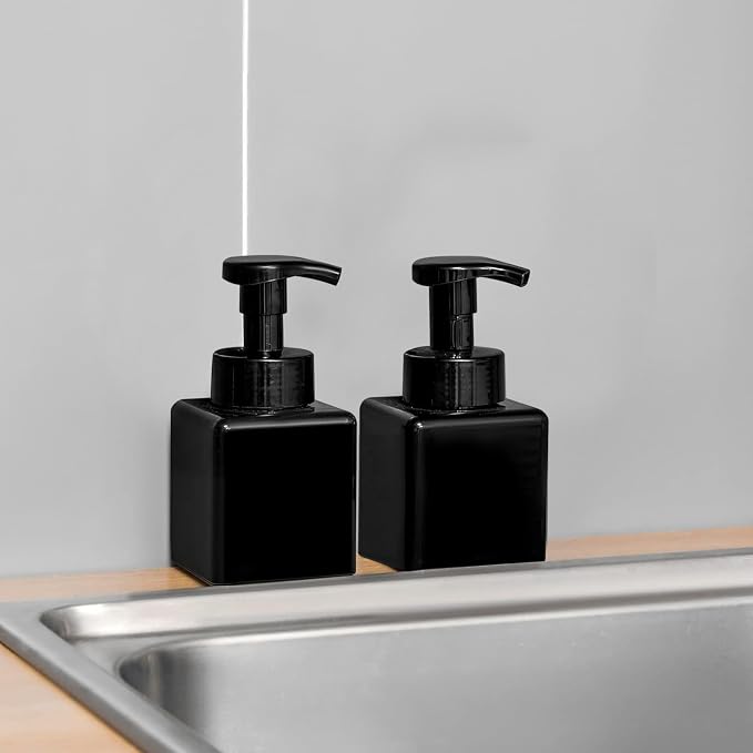 UUJOLY Foaming Soap Dispenser, 9oz Refillable Pump Bottle Plastic - Image 3