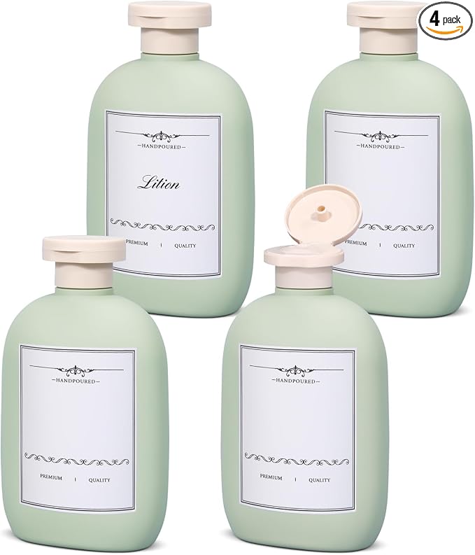 8.8 oz Plastic Travel Shampoo Bottles, Empty Plastic Squeeze Bottles by UMETASS