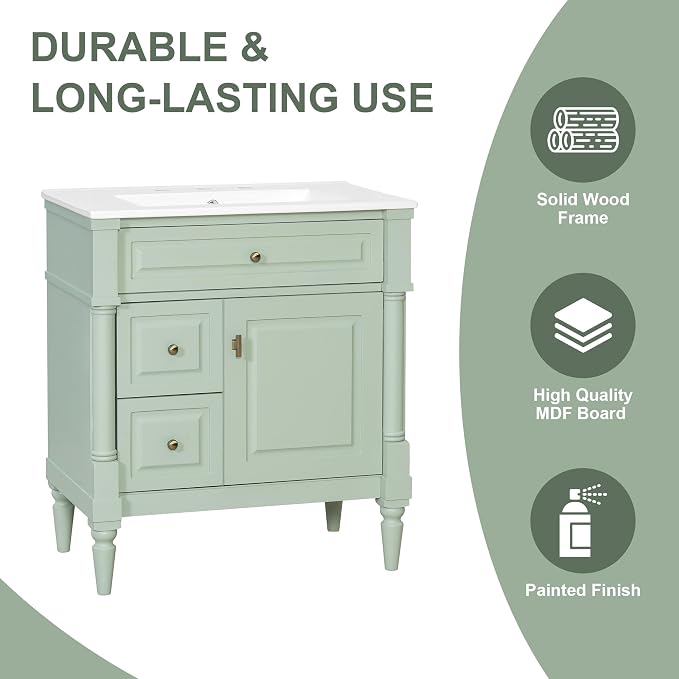 Harper & Bright Designs 30" Bathroom Vanity - Image 7