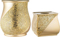Zahari Home 2pc Sinatra Modern Bath Accessories Set Waste Basket & Tissue Box by ZahariHome