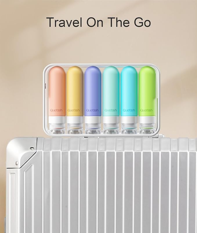 Quatish Travel Bottles for Toiletries 6 Pack, Original Patented Leakproof 3 oz - Image 7