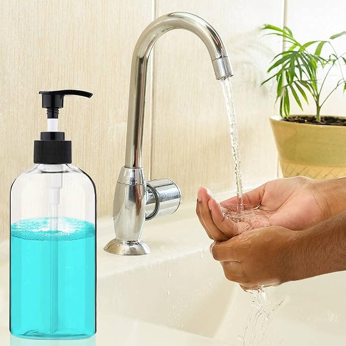 Empty Plastic Pump Bottles Dispenser（16.9 Oz, 2 Pack）, Portable Amber BPA-Free - Image 3