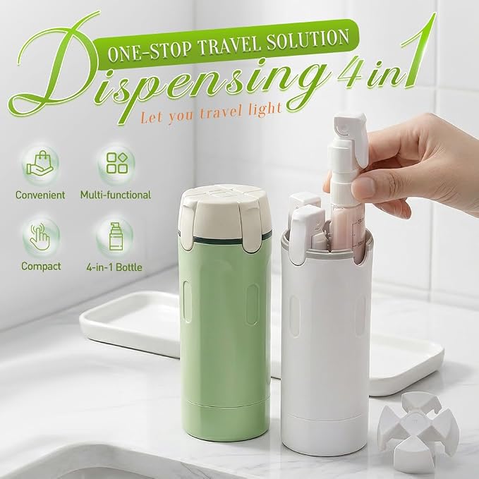 2026 New 4 in 1 Travel Dispenser Bottle, 4 Pack 30ML Travel Bottles - Image 2