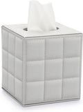 Sumnacon Tissue Box Cover Square Tissue Box Stylish PU Tissue Box Holder by Sumnacon