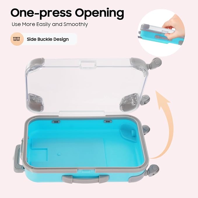 KWHXJ 12 Pack Mini Suitcase Party Favor Gift Box, Empty Mini Luggage Packaging - Image 6