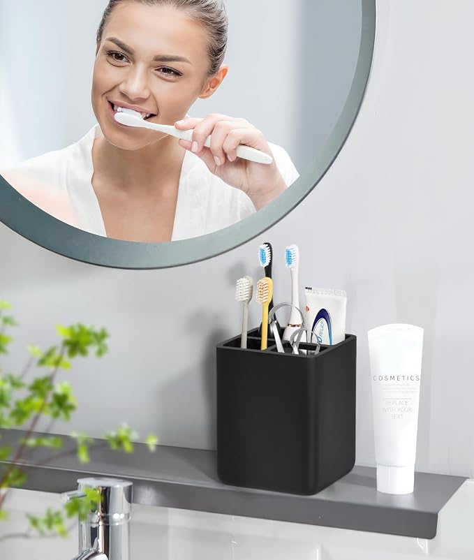 Luxspire Toothbrush Holders, 3 Slots Toothpaste & Toothbrush Holder - Image 2
