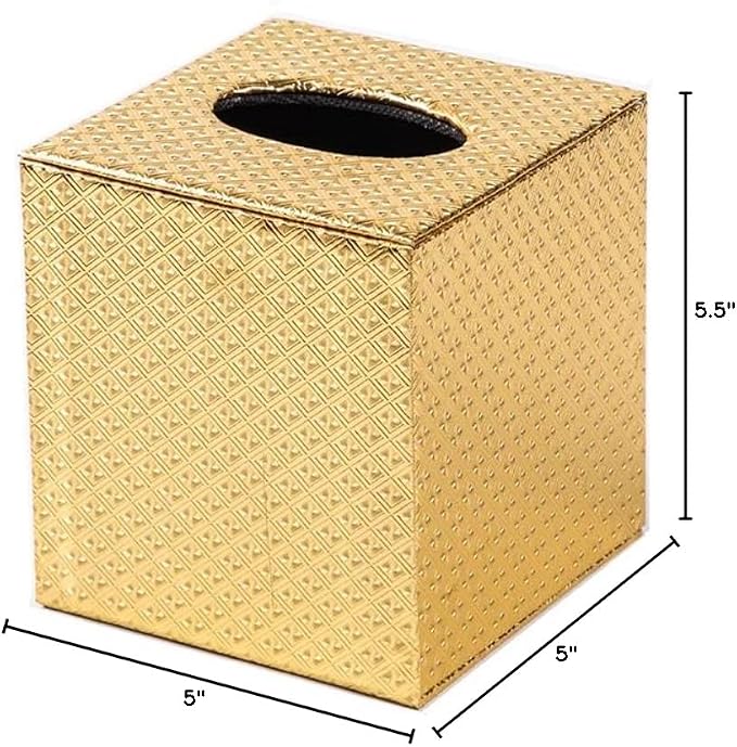 Gold Tissue Box Cover, Tissue Box Cover Square, Tissue Holder - Image 8