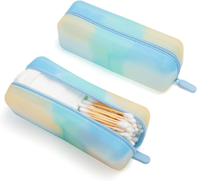 Cotton Pad Swab Travel Case – 2-in-1 Portable Waterproof Qtips Dispenser - Image 2