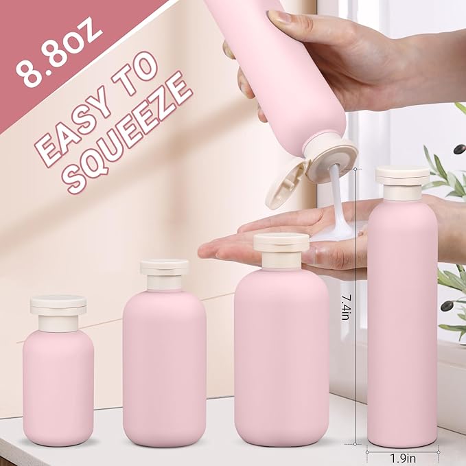 ASEVAT 8.8 oz Plastic Squeeze Bottles - Image 2