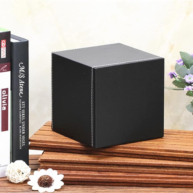 PU Leather Tissue Box Cover Square, Upgrade Large Size Napkin Holder Pumping - Image 7