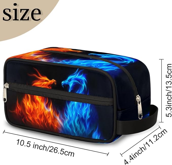 Abstract Fire Dragon Kids Toiletry Bag - Image 3