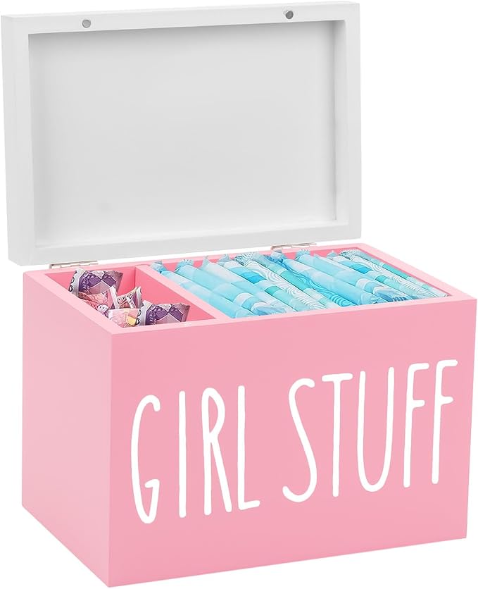 Tampon Holder for Bathroom, Feminine Product Organizer Pad Case Holder by Yallmie