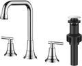 FORIOUS Widespread Bathroom Faucets Polished Chrome, 3 Hole Faucet by FORIOUS
