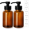 Amber Foam Soap Dispenser, 14.1 oz/400ml Foaming Hand Soap Dispenser, 2 Pack by RACOBOT