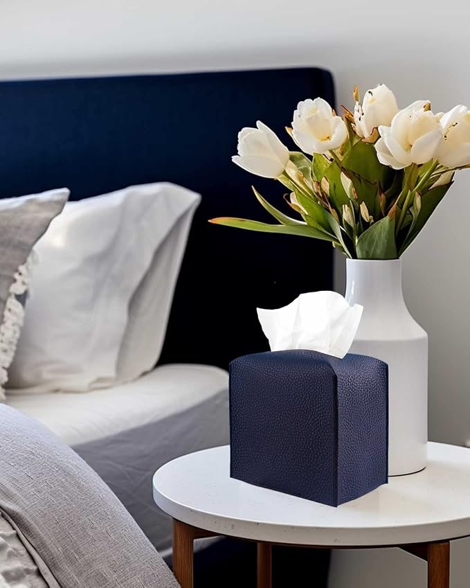 Tissue Box Cover Square Leather – Tissue Box Holder - Image 6