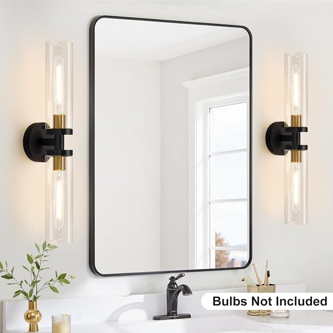 Black and Gold Wall Sconce, Bathroom Sconces Wall Lighting - Image 8