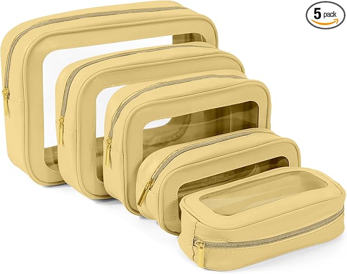 5PCS Diaper Bag Organizer Pouch Set, TSA Approved Toiletry Bag，Clear Waterproof by YOPCDJ