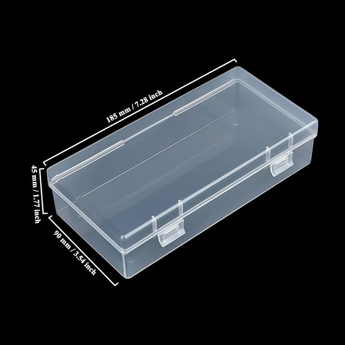 6 Pack Rectangular Clear Plastic Storage Containers Box - Image 2