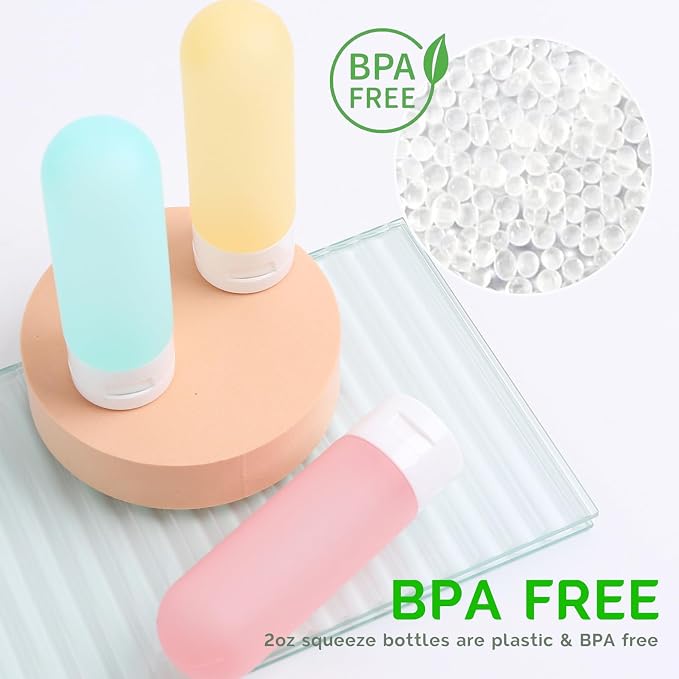 20 Pack Travel Bottles Set for Toiletries TSA Approved, Leak Proof Travel Size - Image 3