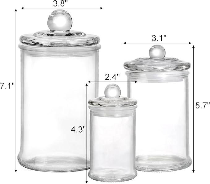 Suwimut Set of 3 Glass Apothecary Jars - Image 2